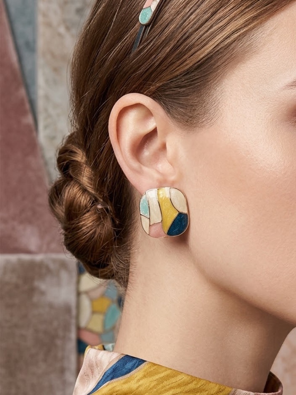 Amimi Multicolor Enamel Earrings